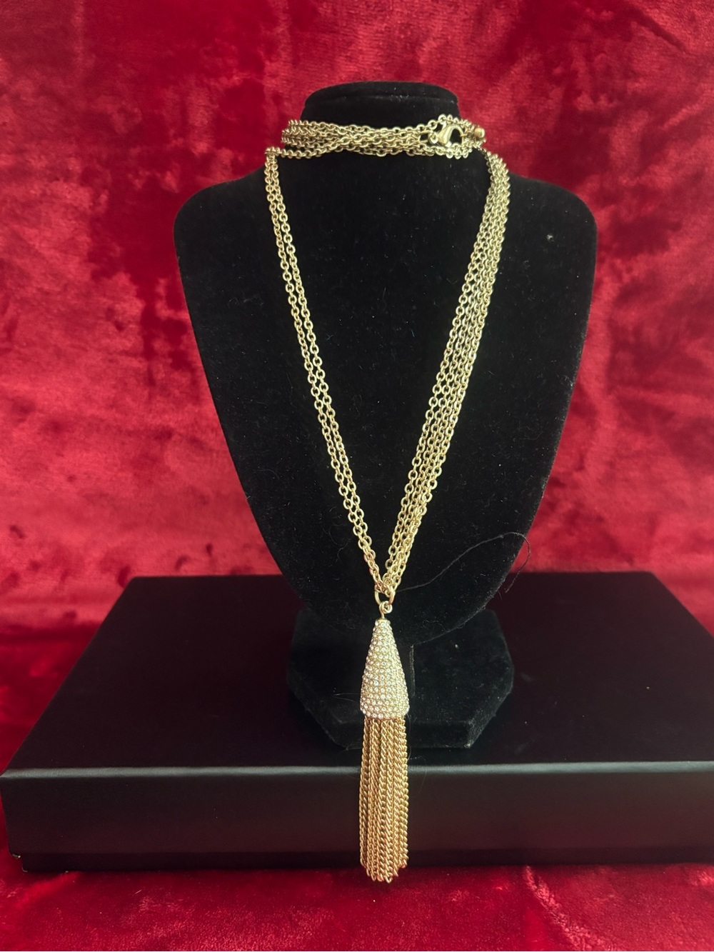 Gold Tassel Pendant Necklace - Women Jewelry